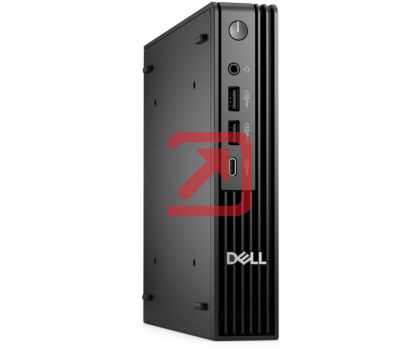 Настолен компютър Dell Pro Micro Plus QBM1250, Intel Core Ultra 5 235 (13 TOPS NPU, 14 cores, up to 5.0GHz), 16 GB: 1 x 16 GB, DDR5, up to 5600 MT/s, 512GB SSD TLC, Integrated Graphics, Wi-Fi 6E, Bulgarian Keyboard&Mouse, 180W, Ubuntu, 3Y PS