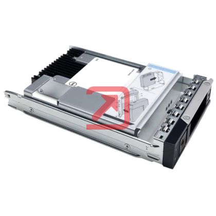 Твърд диск Dell 480GB SSD SATA 6Gbps Read Intensive 512e 2.5in with 3.5in HYB carrier, 1DWPD, CK