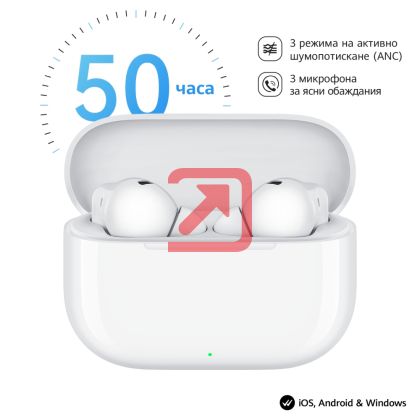 Слушалки Huawei Freebuds SE 4 ANC, White