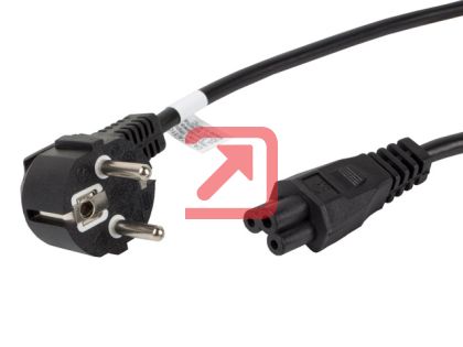 Кабел Lanberg CEE 7/7 (MICKEY) -> IEC 320 C5 power cord 1.8m VDE, black