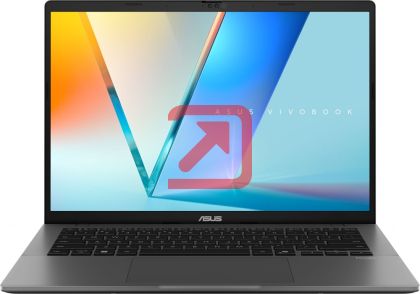 Лаптоп Asus Vivobook S M3407KA-SF030,AMD Ryzen 5 AI,14.0 OLED WUXGA(WU) 1920X1200 16:10 Bend+300nits Glare DCI-P3:95% Glare 60 Hz,16GB DDR5 (on BD),1TB SSD,Backlit Chiclet Keyboard with Num-key, No OS, Matt Grey, AI PC +Backpack