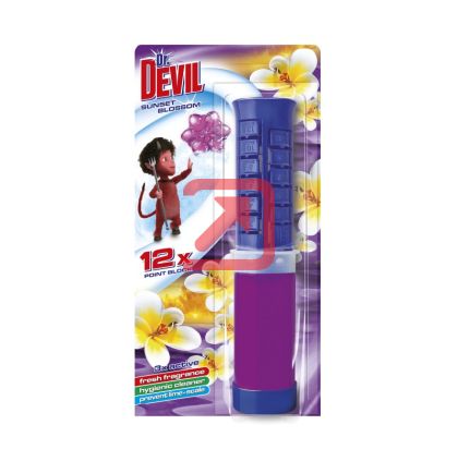 Ароматизатор за тоалетна Dr.Devil Point Block Гел диск, 75 ml, Sunset Blossom
