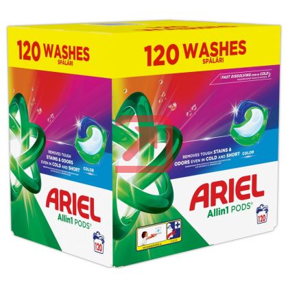 Капсули за пране Ariel 3-in-1 PODS® Color, 120 бр.
