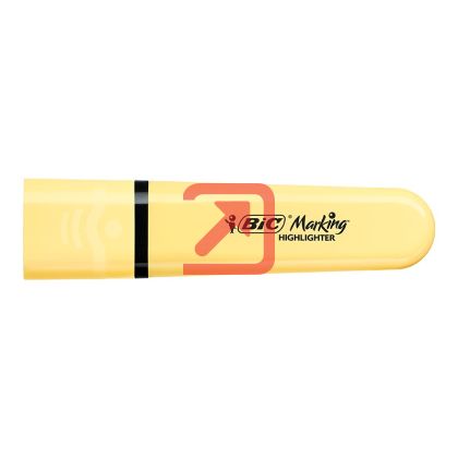 Текст маркер BiC Marking Pastel Скосен връх 1.2-4.6 mm Жълт
