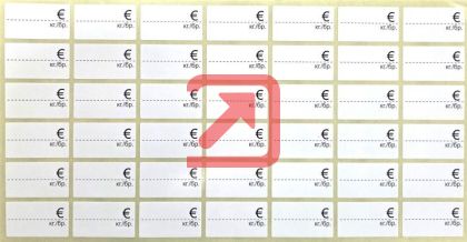 Етикети за цени EURO 17х30 mm 10л.х42ет./комплект Бели