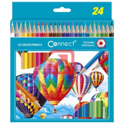 Цветни моливи Connect Шестоъгълни, 24 цвята