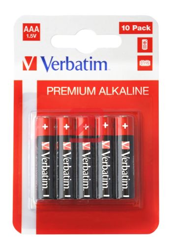 Батерия Verbatim Alkaline Battery AAA 10 Pack (Hangcard)