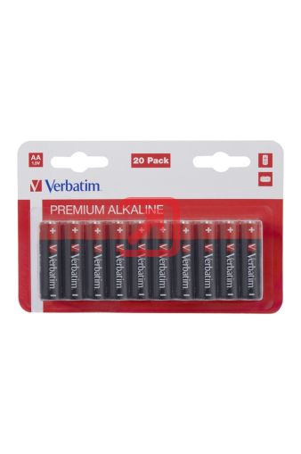 Батерия Verbatim Alkaline Battery AA 20 Pack (Hangcard)