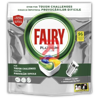 Таблетки за съдомиялна Fairy Platinum All in One Lemon 96 бр.