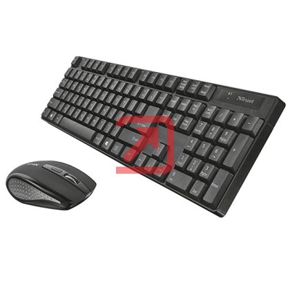 Клавиатура и мишка Trust Ximo Безжични, USB, Черни