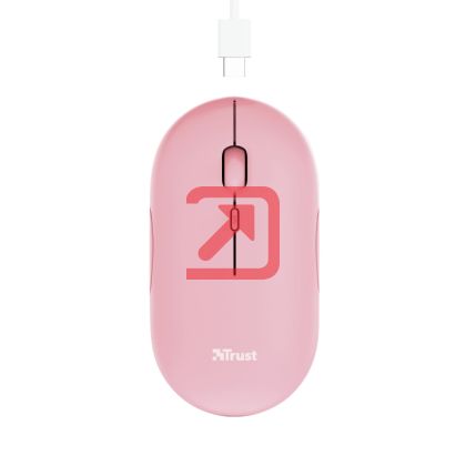 Мишка TRUST Puck Wireless & BT Rechargeable Mouse Pink
