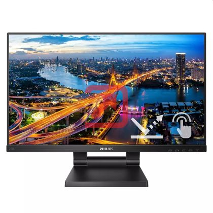 Монитор Philips 242B1TC/00, 23.8" Touch (anti-glare), IPS, WLED, 1920x1080@75Hz, 4ms GTG, 250cd m/2, 1000:1, DCR 50M:1, FlickerFree, Low Blue Mode, 2Wx2, Tilt, Height Adjust, D-SUB, HDMI, DP, USB hub