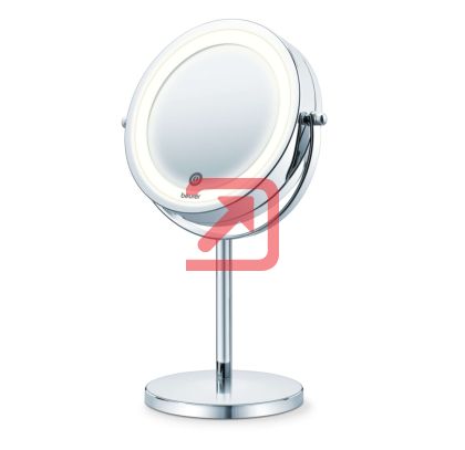 Козметично огледало Beurer BS 55 Illuminated mirror, touch sensor, 18 LED light, 7 x zoom, 2 swivering mirrors, 13 cm