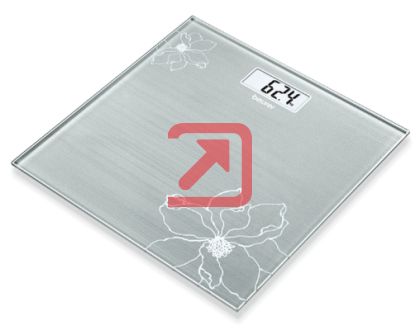 Везна Beurer GS 10 Glass bathroom scale Gray; Automatic switch-off, overload indicator; 180 kg / 100 g