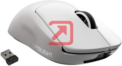 Мишка Logitech G Pro X Superlight Wireless Mouse, Lightspeed Wireless 1ms, HERO 25K DPI Sensor, 400 IPS, Onboard Memory, >63g, White