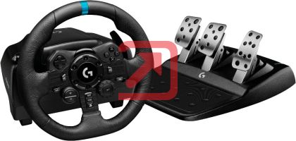 Волан Logitech G923 Racing Wheel And Pedals, Play Station 4, PC, 900° Rotation, Trueforce Next-Gen Force Feedback, Dual Clutch (In Supported Games), Aluminium, Steel, Leather