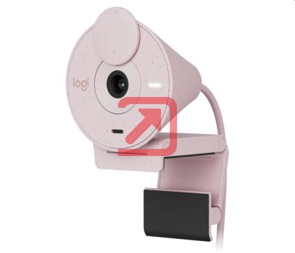 Уебкамера Logitech Brio 300 Full HD webcam - ROSE - USB - N/A - EMEA28-935