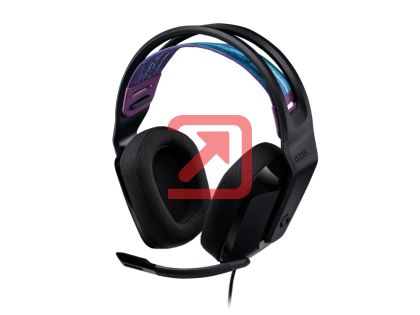 Слушалки Logitech G335 Gaming Headset, PRO-G 40 mm Drivers, DTS Headphone:X 2.0 Surround, Blue Voice Microphone, 240 g, Black