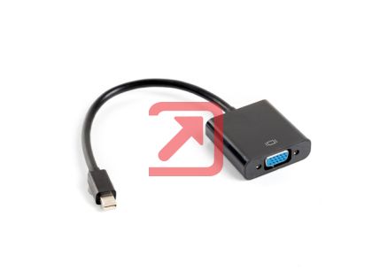Адаптер Lanberg adapter display port mini (m) -> VGA (f), 20cm cable, black