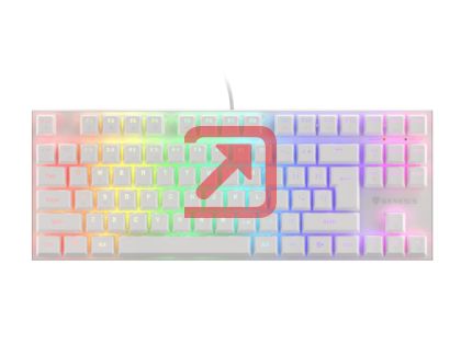 Клавиатура Genesis Gaming Keyboard Thor 303 TKL White RGB Backlight US Layout Brown Switch