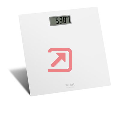 Везна Tefal PP1401V0, Premiss White, glass platform (30x30x2cm), 150kg /100 g, display (65x28mm), 1 battery CR 2032