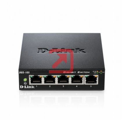 Комутатор D-Link 5-port 10/100/1000 Gigabit Metal Housing Desktop Switch