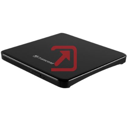 Оптично устройство Transcend 8X DVD±RW, Slim Type, USB 2.0 (Black), 13.9mm Thickness