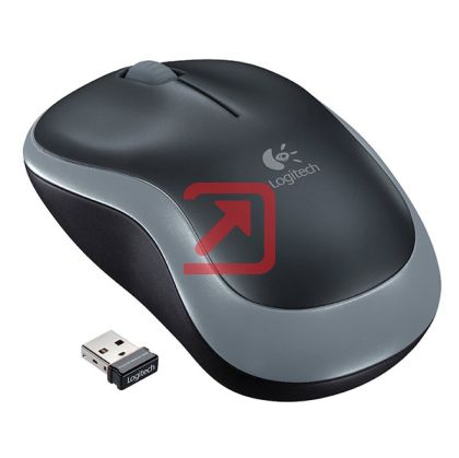 Мишка Logitech M185Безжична оптична, USB, Черно§Сиво