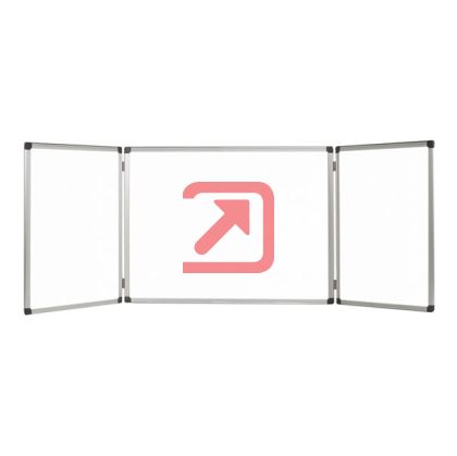 Тройна бяла дъска Bi-OfficeМагнитна, с алуминиева рамка 120x240 / 120x480 cm