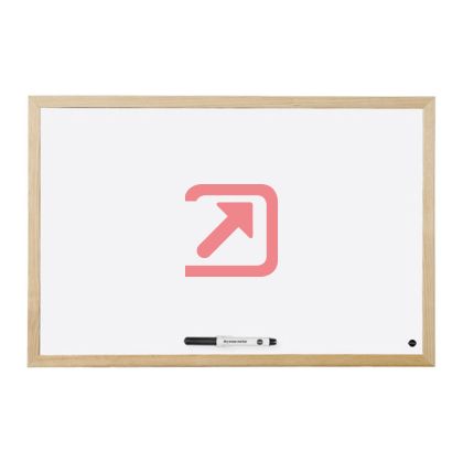 Бяла дъска Bi-OfficeНемагнитна, с дървена рамка 40x60 cm