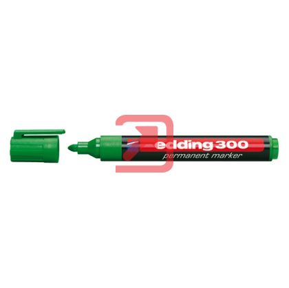 Перманентен маркер Edding 300 Объл връх 1.4-2.8 mm Зелен
