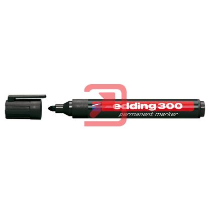 Перманентен маркер Edding 300 Объл връх 1.4-2.8 mm Черен