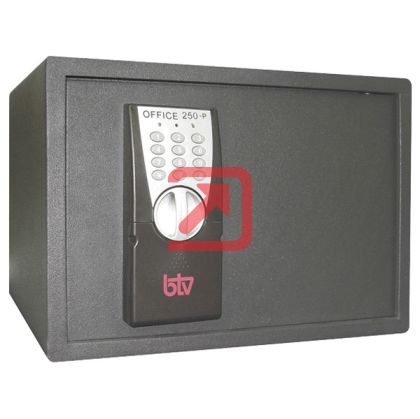 Електронен сейф BTV Office 250P 35x25x25 cm, 21.8 l, 11.5 kg Сив