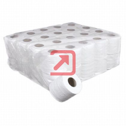 Тоалетна хартия Economy 100% целулоза, 48 бр., 80 g, трипластова, Бяла