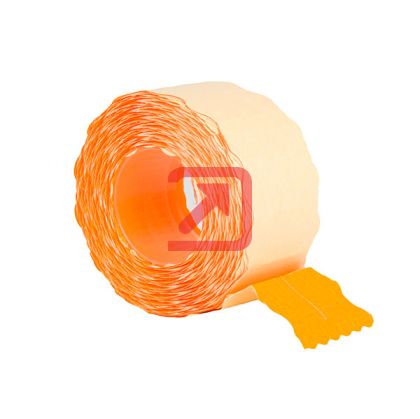 Етикети за маркиращи клещи 26x12 mm 1000 етик./ролка Оранжев неон