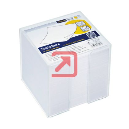 Хартиено кубче Office Point Незалепено, с поставка, 85x85 mm 800 л. Бяло