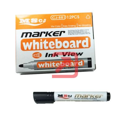 Маркер бяла дъска MS CJ INK VIEW 881 Объл връх 2-3 mm Черен