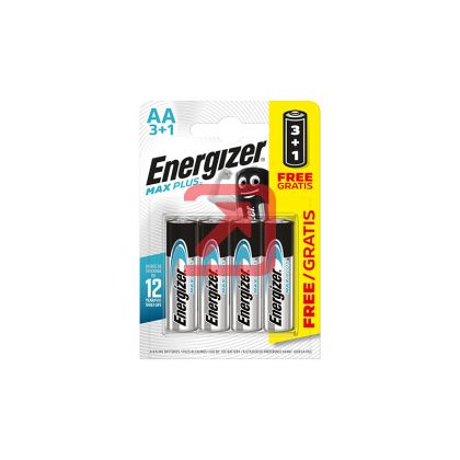 Батерия Energizer MAX PLUS R06/AA Алкална супер усилена, 1.5V, 3+1 бр.