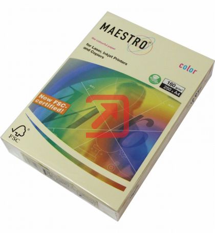 Цветен картон Maestro Color Ванилия, А4, 250 л. 160 g/m2