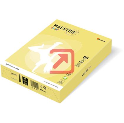 Цветна хартия Maestro Color Лимонено жълт ярък, А4 100 л. 80 g/m2