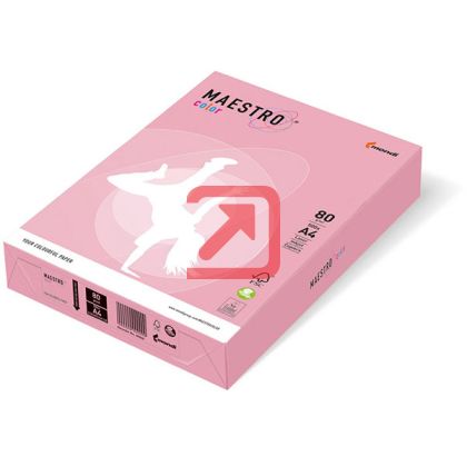 Цветна хартия Maestro Color Розов пастел, А4 100 л. 80 g/m2
