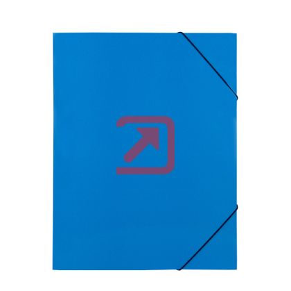 Папка с три капака и ластик StandardКартон, А4 Синя