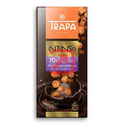Шоколад Trapa Intenso 70% Какао, Лешник, 175 g