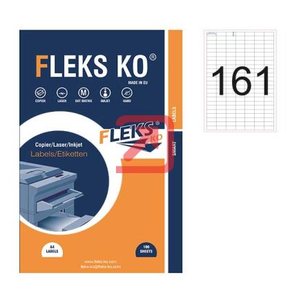Етикети Fleks KoБели, прави ъгли, 28x12 mm A4, 100 л. 161 етик./лист