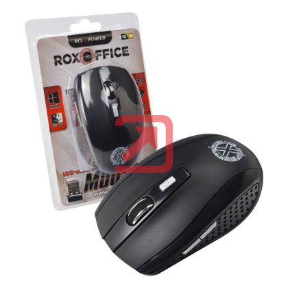 Мишка ROXPOWER ROXOFFICE LK-140 Безжична оптична, USB, Черна