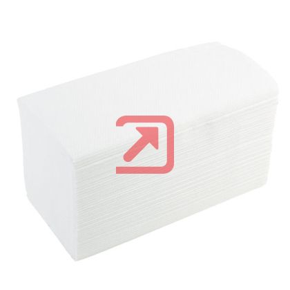 Сгънати кърпи за ръце Economy V-образни, целулоза, двупластови 21x25 cm 20х200 бр. Бели