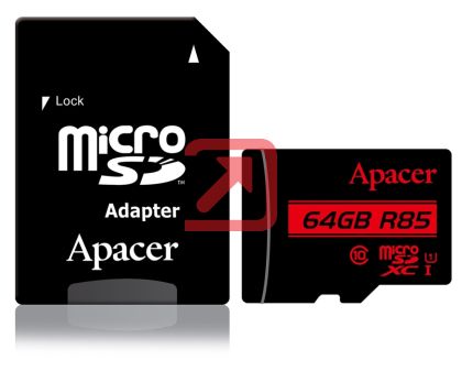Памет Apacer 64GB microSDXC Class 10 UHS-I (1 adapter)