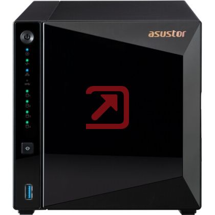 Мрежов сторидж Asustor AS3304T_V2, 4 bay NAS, Realtek RTD1619B, Quad-Core, 1.7GHz, 2GB DDR4 (not ex.), 2.5GbE x1, USB3.2 Gen1 x3, WOW (Wake on WAN), Ttoolless installation, with hot-swappable tray, hardware encryption, MyArchive, EZ connect, EZ Sync, WoL,