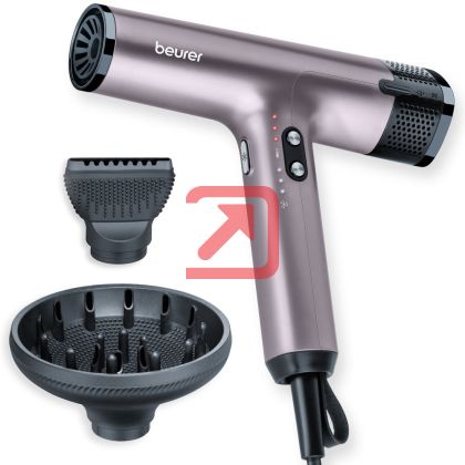 Сешоар Beurer HC 100 Excellence Hair dryer, ECO technology, lightweight and ergonomic, Slim, magnetic nozzle and diffuser, Ion function, 4 temperature and blower settings, Integrated memory function