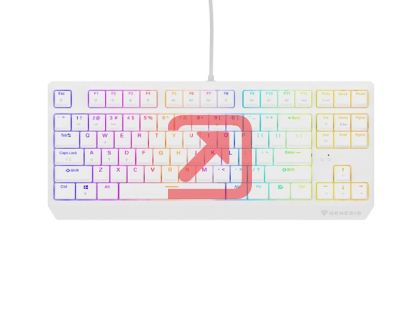 Клавиатура Genesis Gaming Keyboard Thor 230 TKL US RGB Mechanical Outemu Red White Hot Swap